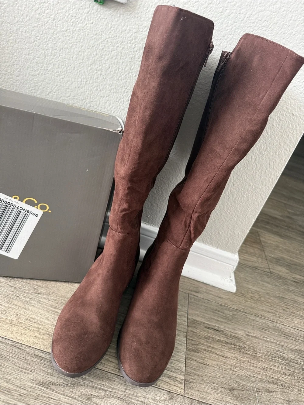 Style & Co. Brown Over-the-Knee Suede Boots